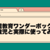 通信教育ワンダーボックス５歳児と実際に使ってみた