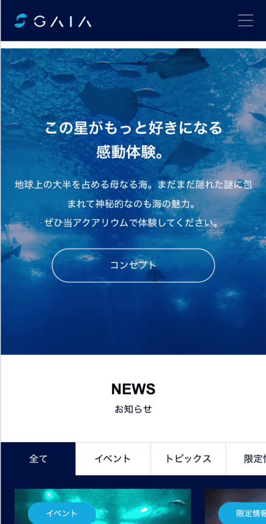wordpressテーマ「GAIA」のデモサイト