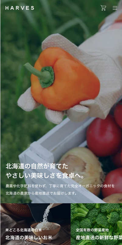 TCDテーマHARVESのデモサイト